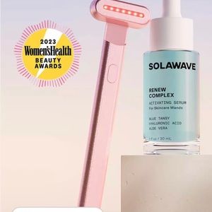 BNIB Solawave 4-in-1 skincare rose gold wand with red light therapy. Wand ONLY